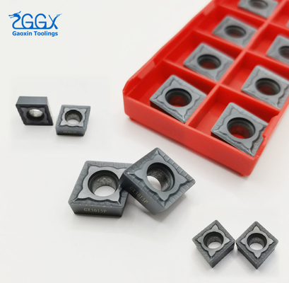 Dark Grey CNC Turning Cemented Carbide Insert CCMT120404 For Lathe Turning Tools