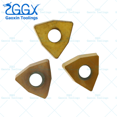WCMX Golden CNC Tungsten Carbide Lathe Inserts WCMX040208 CVD PVD Coating Available