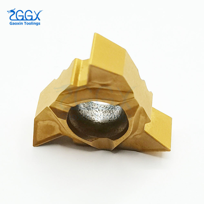 Golden Cemented Carbide Threading Inserts Lathe Cutting 22.01NL-5.00GM