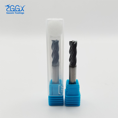 CNC Tungsten Carbide Four Flute Solid End Mill Cutter 55 65 HRC