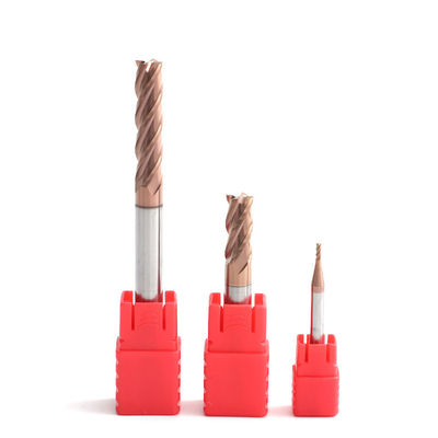 4 Flute Solid End Mill Square Tungsten 30° 55° 45° High Speed For Stainless Steel Metal