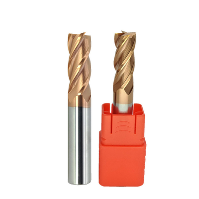 4 Flute Solid End Mill Square Tungsten 30° 55° 45° High Speed For Stainless Steel Metal