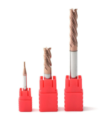 4 Flute Solid End Mill Square Tungsten 30° 55° 45° High Speed For Stainless Steel Metal