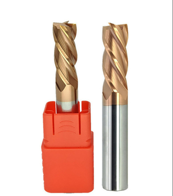 4 Flute Solid End Mill Square Tungsten 30° 55° 45° High Speed For Stainless Steel Metal