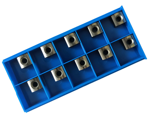 Square CNC Milling Tungsten Carbide Inserts Metal Cutting PVD Coated Black