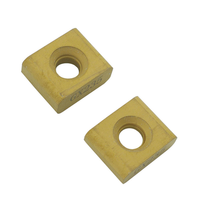 Tungsten Cutting Carbide Milling Inserts CVD TiN Coated Yellow